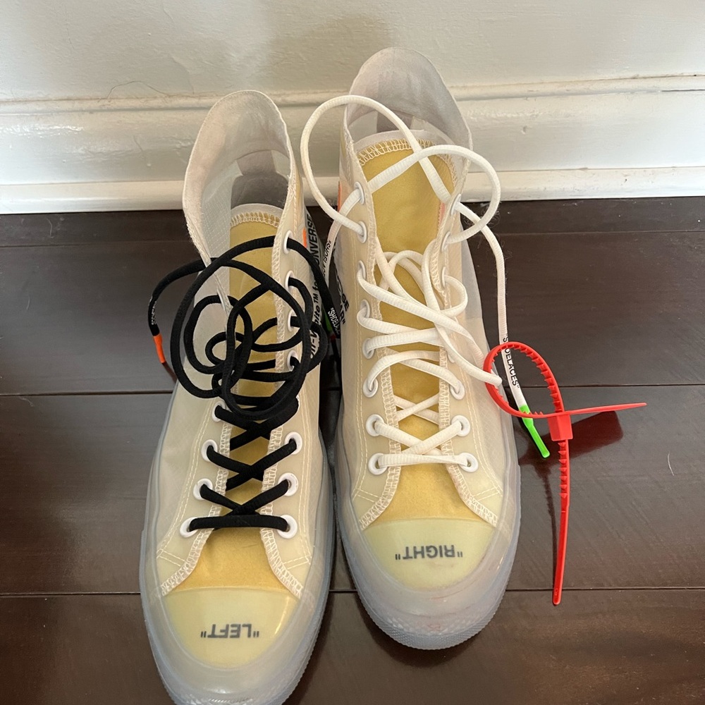 Off White High Top Converse
